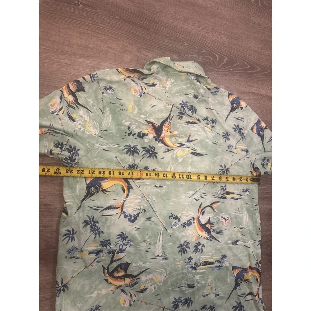 Polo Ralph Lauren Classic Fit Polo Men's XL AOP Marlins Boats Hawaiian Fishing